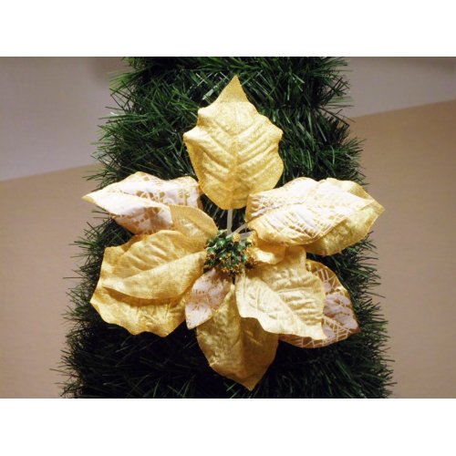 Vianočná ruža žltozlatá s priemerom 20 cm 