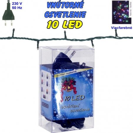 Vnútorné vianočné osvetlenie 10 LED - viacfarebné